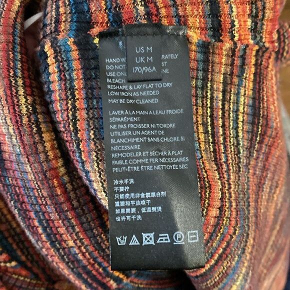 Anthropologie multicolor ribbed mock neck sleeveless tunic top - Picture 7 of 10